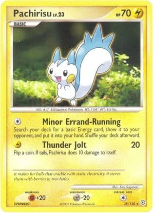 Pachirisu 35/130 - Diamond & Pearl Reverse Holofoil - Poke-Collect