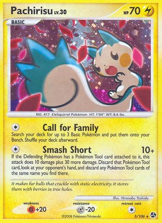 Pachirisu 5/106 - Great Encounters Holofoil - Poke-Collect