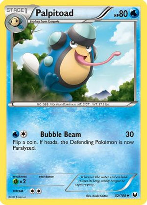 Palpitoad 32/108 - Dark Explorers Reverse Holofoil - Poke-Collect