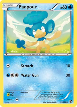 Panpour 33/114 - Black & White Reverse Holofoil - Poke-Collect