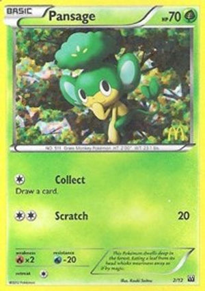 Pansage 2/12 - McDonalds Collection 2012 Holofoil - Poke-Collect