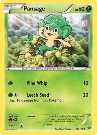 Pansage 10/146 - XY Reverse Holofoil - Poke-Collect