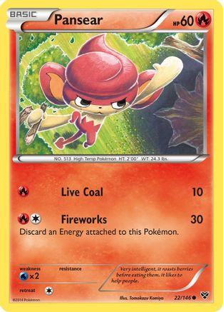 Pansear 22/146 - XY Base Set Reverse Holofoil - Poke-Collect