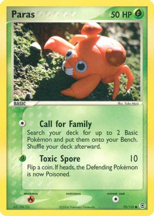 Paras 72/112 - FireRed & LeafGreen - Poke-Collect