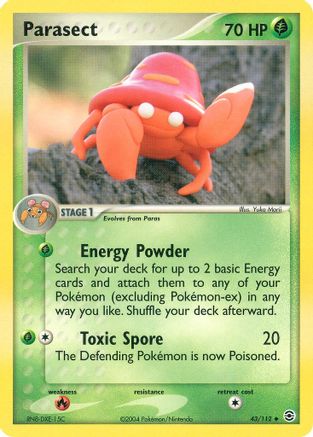 Parasect 43/112 - FireRed & LeafGreen Reverse Holofoil - Poke-Collect