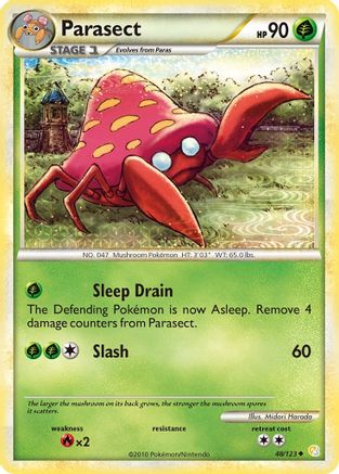 Parasect 48/123 - HeartGold SoulSilver Reverse Holofoil - Poke-Collect