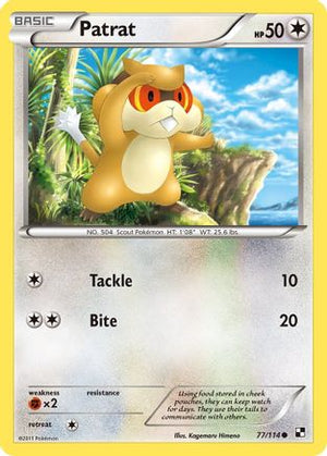 Patrat 77/114 - Black & White Reverse Holofoil - Poke-Collect