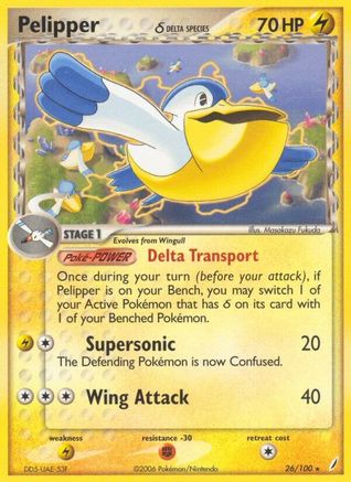 Pelipper (Delta Species) 26/100 - Crystal Guardians - Poke-Collect