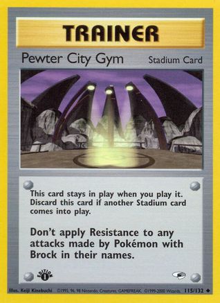 Pewter City Gym 115/132 - Gym Heroes 1st Edition - Poke-Collect