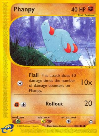 Phanpy 100/147 - Aquapolis Reverse Holofoil - Poke-Collect
