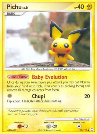 Pichu 93/123 - Mysterious Treasures Reverse Holofoil - Poke-Collect