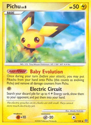 Pichu 45/100 - Stormfront Reverse Holofoil - Poke-Collect