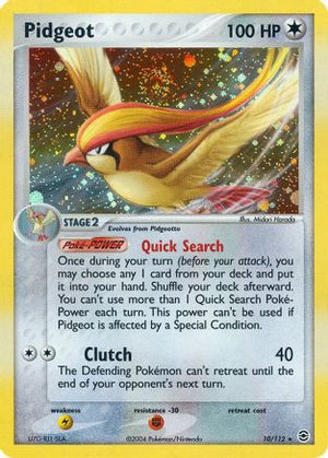Pidgeot 10/112 - FireRed & LeafGreen Reverse Holofoil - Poke-Collect