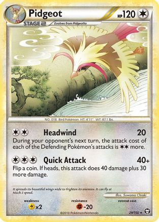 Pidgeot 29/102 - HSTriumphant Reverse Holofoil - Poke-Collect