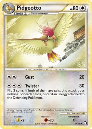 Pidgeotto 47/102 - Triumphant Reverse Holofoil - Poke-Collect