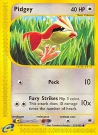 Pidgey 123/165 - Expedition Base Set Reverse Holofoil - Poke-Collect