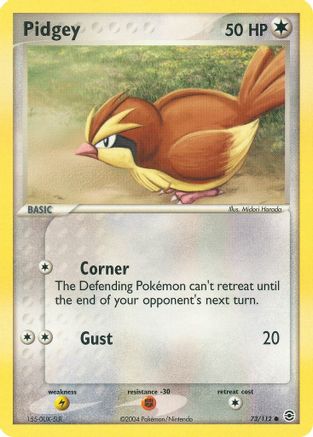 Pidgey 73/112 - FireRed & LeafGreen Reverse Holofoil - Poke-Collect