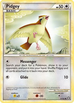 Pidgey 71/102 - Triumphant Reverse Holofoil - Poke-Collect