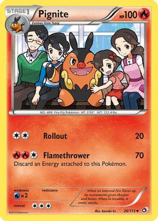 Pignite 26/113 - Legendary Treasures Reverse Holofoil - Poke-Collect