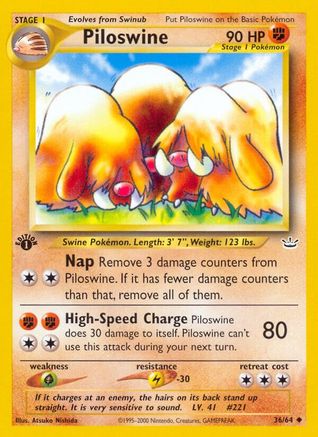 Piloswine 36/64 - Neo Revelation Unlimited - Poke-Collect