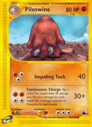 Piloswine (43) 43/144 - Skyridge Reverse Holofoil