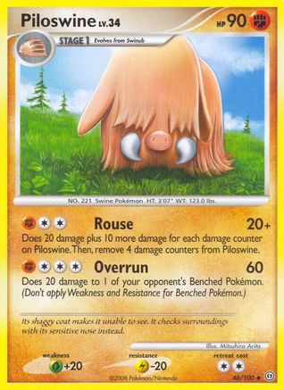 Piloswine 46/100 - Stormfront Reverse Holofoil - Poke-Collect