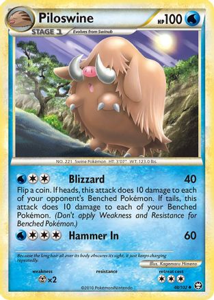 Piloswine 48/102 - Triumphant Reverse Holofoil - Poke-Collect