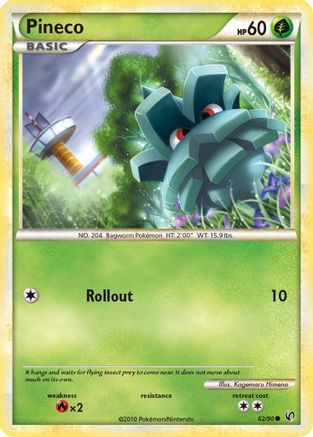 Pineco (62) 62/90 - Undaunted Reverse Holofoil - Poke-Collect