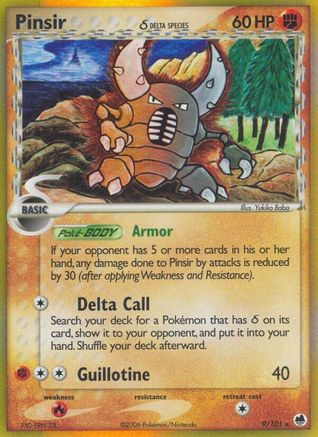 Pinsir (Delta Species) 9/101 - Dragon Frontiers Holofoil - Poke-Collect