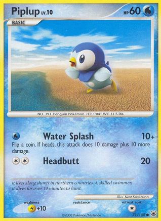 Piplup 71/100 - Majestic Dawn Reverse Holofoil - Poke-Collect