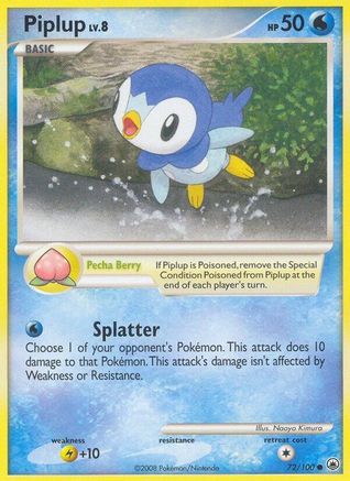 Piplup 72/100 - Majestic Dawn Reverse Holofoil - Poke-Collect