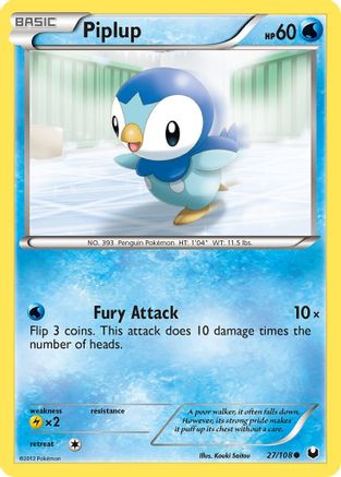 Piplup 27/108 - Dark Explorers - Poke-Collect