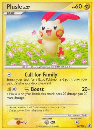 Plusle 28/100 - Majestic Dawn Reverse Holofoil - Poke-Collect