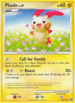 Plusle 28/100 - Majestic Dawn Reverse Holofoil - Poke-Collect