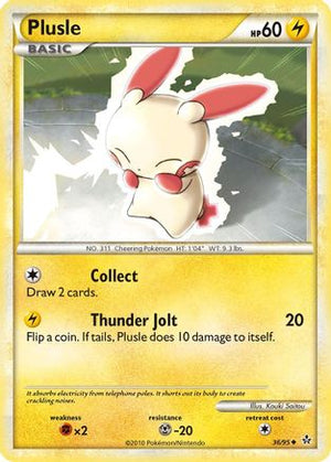 Plusle 36/95 - HSUnleashed Reverse Holofoil