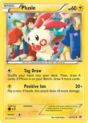 Plusle 47/113 - Legendary Treasures Reverse Holofoil - Poke-Collect
