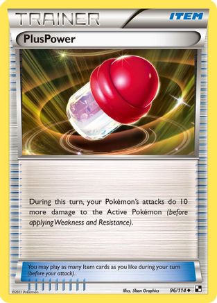 PlusPower 96/114 - Black and White Reverse Holofoil - Poke-Collect