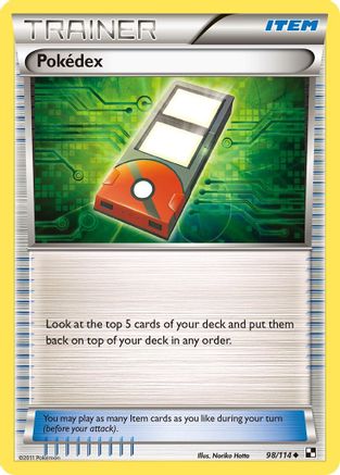 Pokedex 98/114 - Black and White Reverse Holofoil - Poke-Collect