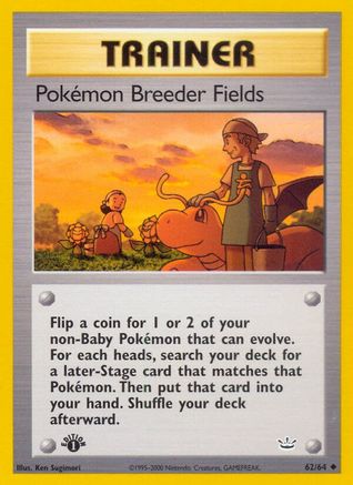 Pokemon Breeder Fields 62/64 - Neo Revelation 1st Edition - Poke-Collect