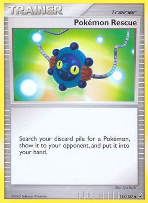 Pokemon Rescue 115/127 - Platinum Reverse Holofoil