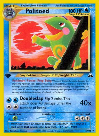 Politoed (27) 27/75 - Neo Discovery Unlimited - Poke-Collect