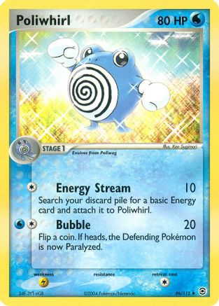 Poliwhirl 46/112 - FireRed & LeafGreen Reverse Holofoil - Poke-Collect