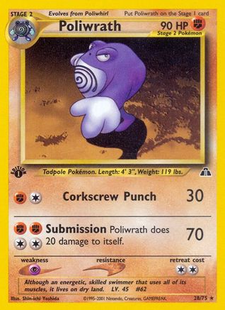 Poliwrath 28/75 - Neo Discovery 1st Edition - Poke-Collect