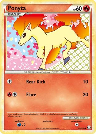 Ponyta 72/102 - HSTriumphant Reverse Holofoil - Poke-Collect