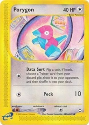 Porygon (103b) 103b - Aquapolis Reverse Holofoil - Poke-Collect