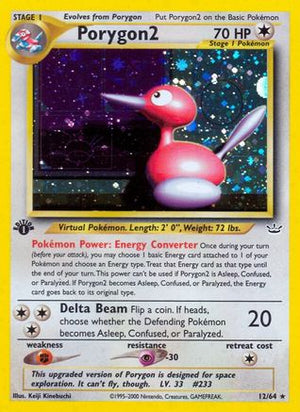 Porygon2 12/64 - Neo Revelation 1st Edition Holofoil - Poke-Collect