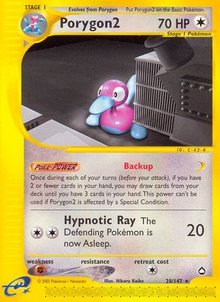 Porygon2 28/147 - Aquapolis Reverse Holofoil - Poke-Collect