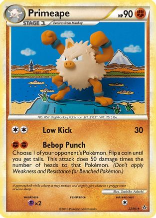 Primeape 22/95 - Unleashed Reverse Holofoil - Poke-Collect
