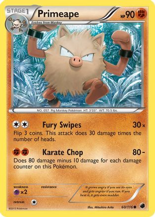 Primeape 60/116 - Plasma Freeze Reverse Holofoil - Poke-Collect