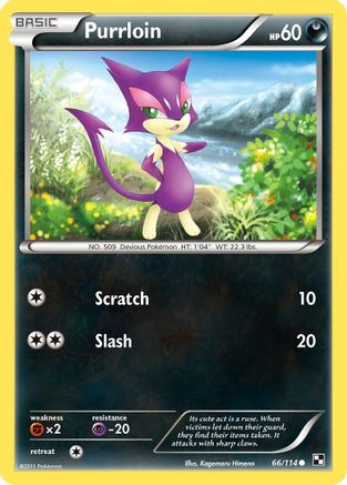 Purrloin 66/114 - Black and White - Poke-Collect